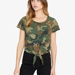 Sanctuary Lou Tie Camo T-Shirt Camo Small